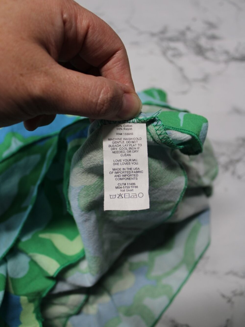 Show Me Your MUMU Nat Small Vibrant Green Poppy Tiered Ruffle Preppy Skort - Picture 7 of 8